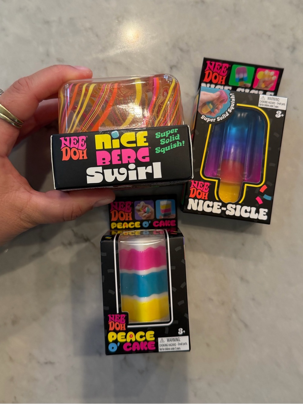 Needoh Nee doh Nice Berg Swirl Nice-Sicle and Peace O Cake Lot Set RARE!